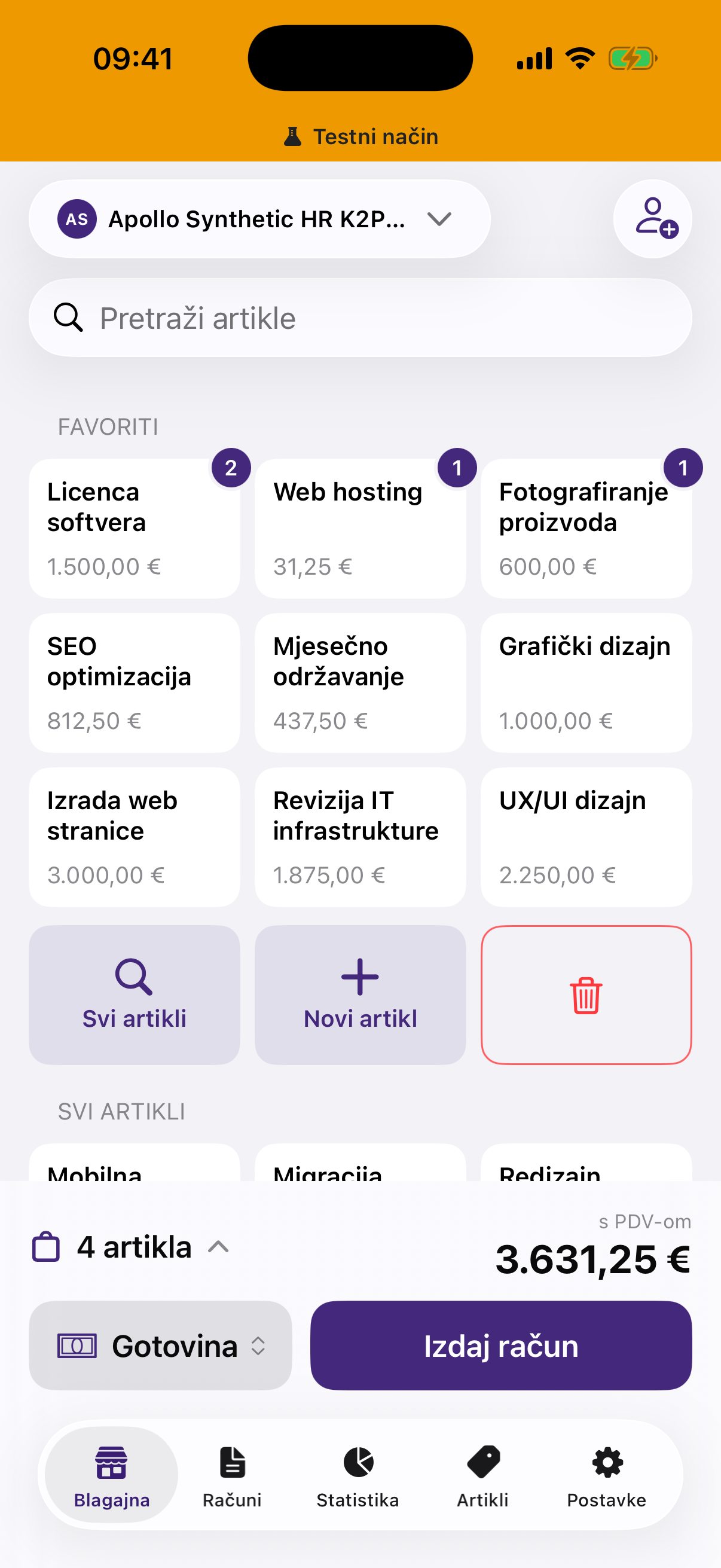 Croatia — Croatian, EUR, and a sandbox FINA premise.